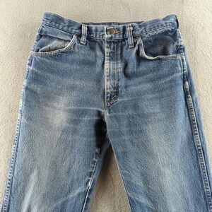 Vintage Rustler Jeans Mens 32x32 (Fits 30x31) Blue Straight Wallet Faded 90s Y2K